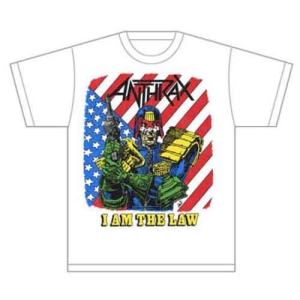 Anthrax - Vtge I Am The Law Uni Wht    in the group MERCHANDISE / T-shirt / Hårdrock at Bengans Skivbutik AB (5526092)