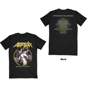 Anthrax - Spreading The Disease Tracklist Uni Bl   in the group MERCH / T-Shirt /  at Bengans Skivbutik AB (5526177r)