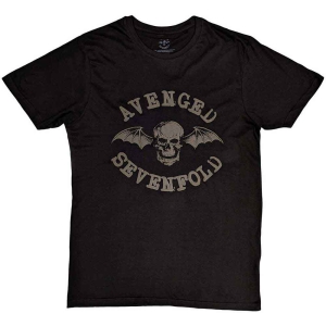 Avenged Sevenfold - Classic Deathbat Hi-Build Uni Bl     (L) in the group OTHER / -Start Tshirt at Bengans Skivbutik AB (5526458)