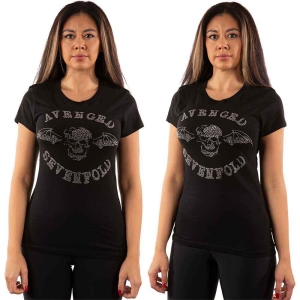 Avenged Sevenfold - Deathbat Diamante Lady Bl    in the group MERCH / T-Shirt /  at Bengans Skivbutik AB (5526504r)