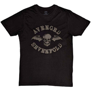 Avenged Sevenfold - Classic Deathbat Hi-Build Uni Bl    in the group MERCH / T-Shirt /  at Bengans Skivbutik AB (5526512r)