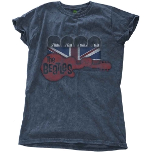 The Beatles - Guitar & Flag Snow Wash Lady Denim    in the group OTHER / BW-T-shirts at Bengans Skivbutik AB (5527109)