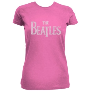 The Beatles - Drop T Rhinestones Lady Pink    in the group MERCHANDISE / T-shirt / Pop-Rock at Bengans Skivbutik AB (5527360)