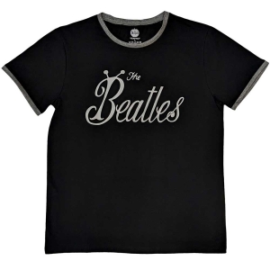 The Beatles - Bug Logo Ringer Uni Khaki    in the group MERCH / T-Shirt /  at Bengans Skivbutik AB (5527409r)