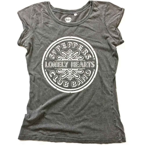 The Beatles - Sgt Pepper Drum Caviar Acid Wash Lady Gr in the group MERCHANDISE / T-shirt / Pop-Rock at Bengans Skivbutik AB (5527428r)