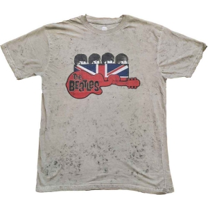 The Beatles - Guitar & Flag Snow Wash Uni Sand    in the group MERCHANDISE / T-shirt / Pop-Rock at Bengans Skivbutik AB (5527443r)