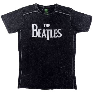 The Beatles - Drop T Logo Snow Wash Uni Bl    in the group MERCHANDISE / T-shirt / Pop-Rock at Bengans Skivbutik AB (5527446r)