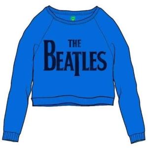 The Beatles - Drop T Logo Cropped Lady Blue Sw   in the group MERCH / T-Shirt /  at Bengans Skivbutik AB (5527451r)