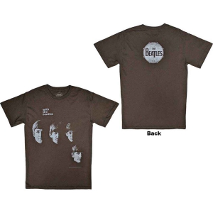 The Beatles - Vtge With Beatles Uni Brown    in the group MERCHANDISE / T-shirt / Pop-Rock at Bengans Skivbutik AB (5527476r)