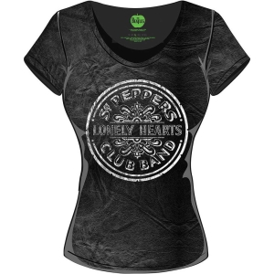 The Beatles - Sgt Pepper Drum Acid Wash Lady Bl    in the group MERCHANDISE / T-shirt / Pop-Rock at Bengans Skivbutik AB (5527811r)