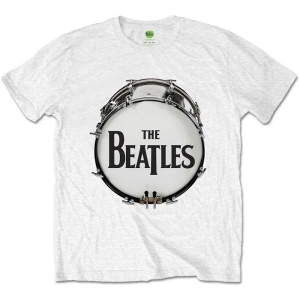 The Beatles - Original Drum Skin Uni Wht    in the group MERCH / T-Shirt /  at Bengans Skivbutik AB (5527815r)