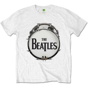The Beatles - Original Drum Skin Uni Wht    in the group MERCHANDISE / T-shirt / Pop-Rock at Bengans Skivbutik AB (5527815r)