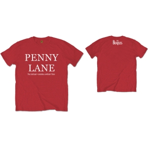 The Beatles - Penny Lane Uni Red    in the group MERCHANDISE / T-shirt / Pop-Rock at Bengans Skivbutik AB (5528313r)