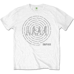 The Beatles - Abbey Road Songs Swirl Uni Wht    in the group MERCHANDISE / T-shirt / Pop-Rock at Bengans Skivbutik AB (5528321r)