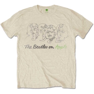 The Beatles - Outline Faces On Apple Uni Sand    in the group MERCH / T-Shirt /  at Bengans Skivbutik AB (5528347r)