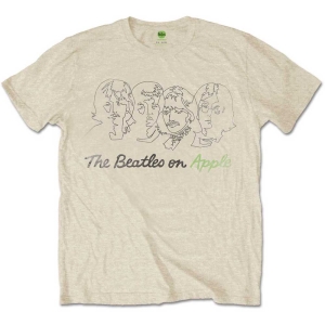 The Beatles - Outline Faces On Apple Uni Sand    in the group MERCHANDISE / T-shirt / Pop-Rock at Bengans Skivbutik AB (5528347r)