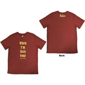 The Beatles - When I'm Sixty Four Uni Red    in the group MERCH / T-Shirt /  at Bengans Skivbutik AB (5528358r)