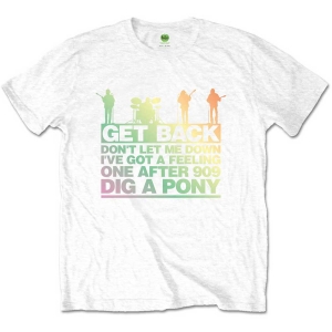 The Beatles - Get Back Gradient Uni Wht    in the group MERCHANDISE / T-shirt / Pop-Rock at Bengans Skivbutik AB (5528376r)
