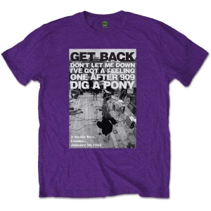 The Beatles - Rooftop Shot Uni Purp    in the group MERCHANDISE / T-shirt / Pop-Rock at Bengans Skivbutik AB (5528383r)