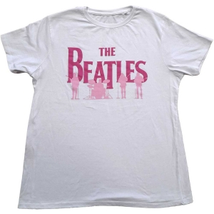 The Beatles - Band Silhouettes Uni Wht    in the group MERCH / T-Shirt /  at Bengans Skivbutik AB (5528960r)