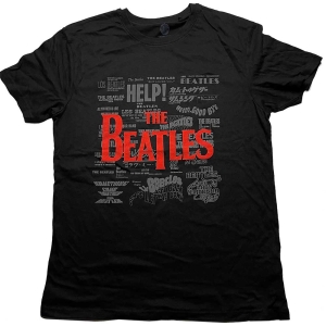 The Beatles - Titles & Logos Uni Bl    in the group MERCH / T-Shirt /  at Bengans Skivbutik AB (5528968r)