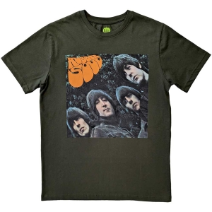 The Beatles - Rubber Soul Album Cover Uni Green    in the group MERCHANDISE / T-shirt / Pop-Rock at Bengans Skivbutik AB (5528972r)