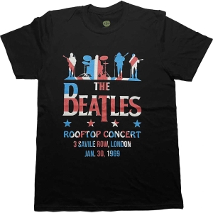 The Beatles - Drop T Rooftop Flag Uni Bl    in the group MERCHANDISE / T-shirt / Pop-Rock at Bengans Skivbutik AB (5528976r)