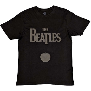 The Beatles - Drop T Logo & Apple Hi-Build Uni Bl    in the group MERCHANDISE / T-shirt / Pop-Rock at Bengans Skivbutik AB (5528986r)
