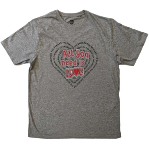 The Beatles - All You Need Is Love Heart Uni Grey    in the group Minishops / Beatles at Bengans Skivbutik AB (5529005r)