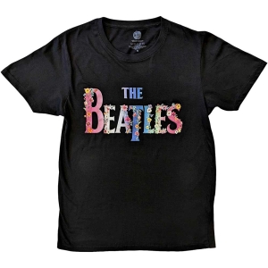 The Beatles - Floral Logo Uni Bl    in the group MERCHANDISE / T-shirt / Pop-Rock at Bengans Skivbutik AB (5529006r)