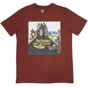 The Beatles - Yellow Submarine Album Cover Uni Red    in the group MERCH / T-Shirt /  at Bengans Skivbutik AB (5529040r)