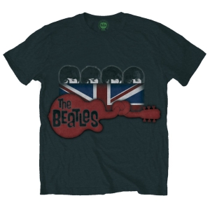 The Beatles - Guitar & Flag Uni Bl    in the group Minishops / Beatles at Bengans Skivbutik AB (5529041r)