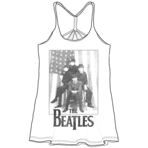 The Beatles - Stars & Stripes Bbydll Lady Wht Vest:  in the group Minishops / Beatles at Bengans Skivbutik AB (5529050r)
