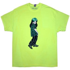 Billie Eilish - Anime Billie Uni Green    in the group MERCHANDISE / T-shirt / Pop-Rock at Bengans Skivbutik AB (5529473r)