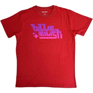 Billie Eilish - Purple Logo Ringer Uni Red    in the group MERCH / T-Shirt /  at Bengans Skivbutik AB (5529482r)