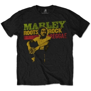 Bob Marley - Roots, Rock, Reggae Uni Bl    in the group MERCHANDISE / T-shirt / Reggae at Bengans Skivbutik AB (5529826r)
