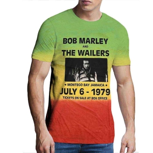 Bob Marley - Montego Bay Uni Green Dip-Dye    in the group MERCHANDISE / T-shirt / Reggae at Bengans Skivbutik AB (5529835r)