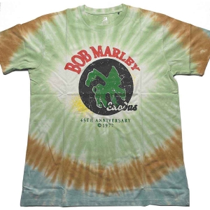 Bob Marley - 45Th Anniversary Uni Green Dip-Dye    in the group MERCHANDISE / T-shirt / Reggae at Bengans Skivbutik AB (5529841r)