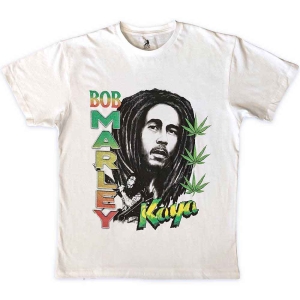 Bob Marley - Kaya Illustration Uni Wht    in the group MERCHANDISE / T-shirt / Reggae at Bengans Skivbutik AB (5530194r)