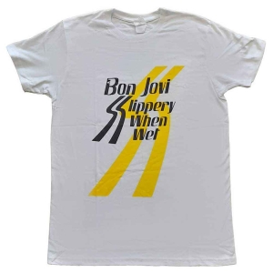 Bon Jovi - Slippery When Wet Uni Wht    in the group MERCH / T-Shirt /  at Bengans Skivbutik AB (5530209r)