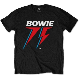David Bowie - 75Th Logo Uni Bl    in the group MERCHANDISE / T-shirt / Pop-Rock at Bengans Skivbutik AB (5530221r)