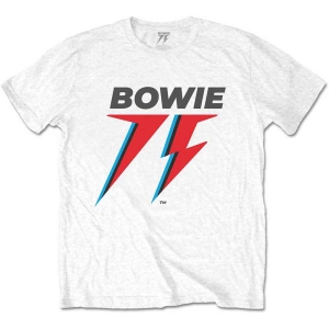 David Bowie - 75Th Logo Uni Wht    in the group MERCHANDISE / T-shirt / Pop-Rock at Bengans Skivbutik AB (5530222r)