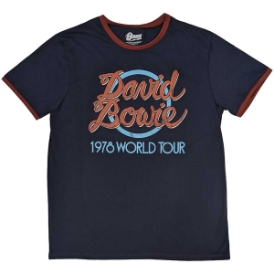 David Bowie - 1978 World Tour Ringer Uni Navy    in the group MERCH / T-Shirt /  at Bengans Skivbutik AB (5530226r)