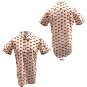David Bowie - Logo Pattern Uni Wht Shirt:  in the group MERCHANDISE / T-shirt / Pop-Rock at Bengans Skivbutik AB (5530229r)