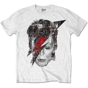 David Bowie - Halftone Flash Face Uni Wht    in the group MERCHANDISE / T-shirt / Pop-Rock at Bengans Skivbutik AB (5530244r)