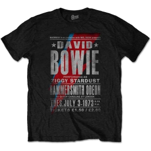 David Bowie - Hammersmith Odeon Uni Bl in the group MERCHANDISE / T-shirt / Pop-Rock at Bengans Skivbutik AB (5530254r)