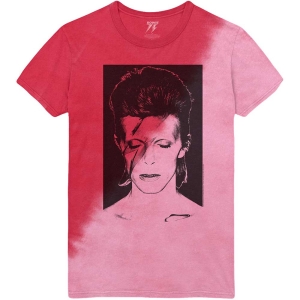 David Bowie - Aladdin Sane Uni Red Dip-Dye    in the group MERCH / T-Shirt /  at Bengans Skivbutik AB (5530635r)