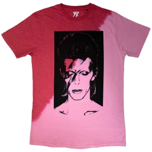 David Bowie - Aladdin Sane Uni Red Dip-Dye    in the group MERCHANDISE / T-shirt / Pop-Rock at Bengans Skivbutik AB (5530635r)