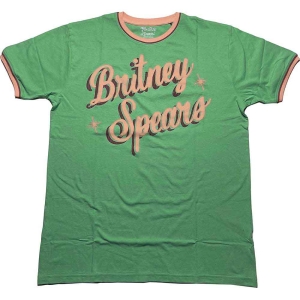 Britney Spears - Retro Text Ringer Uni Green    in the group MERCH / T-Shirt /  at Bengans Skivbutik AB (5530646r)