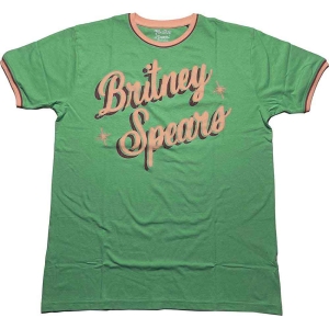 Britney Spears - Retro Text Ringer Uni Green    in the group MERCHANDISE / T-shirt / Pop-Rock at Bengans Skivbutik AB (5530646r)